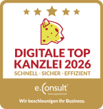 Siegel Digitale Top Kanzlei 2026 der e.Consult AG